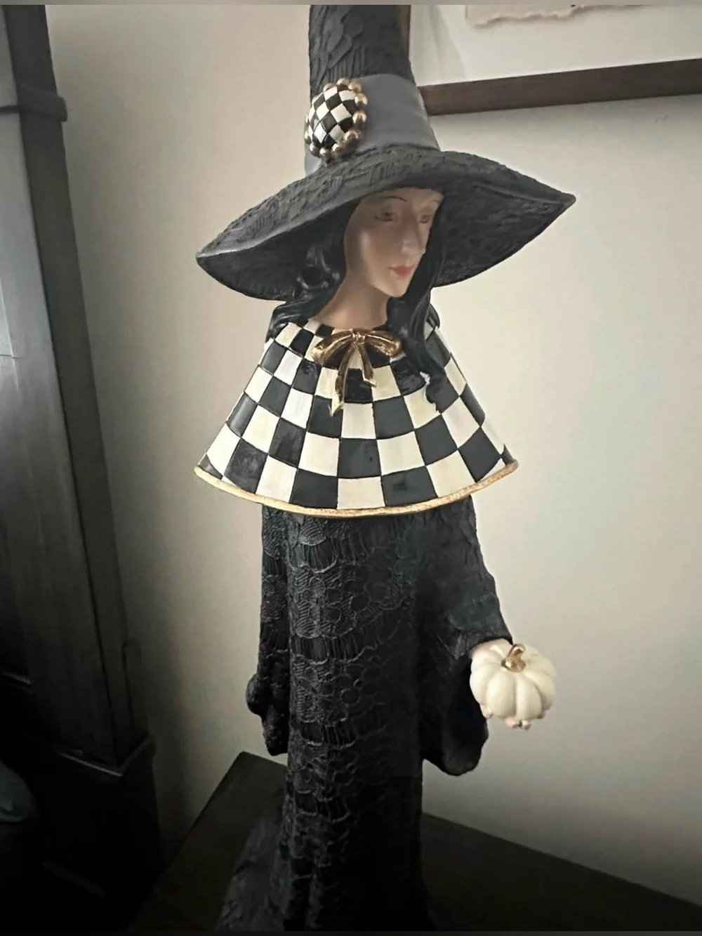 Mackenzie-Childs Haunted House Witch in Courtly Check